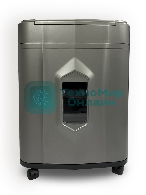 Шредер Heleos АП23-5 серый/серебристый с автоподачей (секр.P-5) фрагменты 145лист. 23лтр. скрепки скобы пл.карты