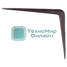 Кронштейн угловой с ребром Сибртех 250 х 300 мм, коричневый