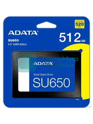 Накопитель SSD ADATA SU650, 512Gb, SATA III, 2.5