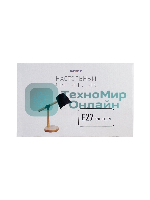 Светильник настольный СТАРТ CT83, E27, до 40Вт, 1,5м, черный