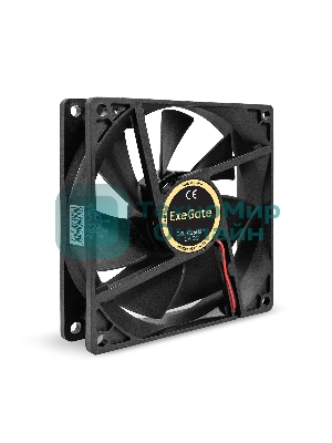 Вентилятор 12В DC ExeGate EX09225H2P (92x92x25 мм, Hydraulic bearing (гидродинамический), 2pin, 2100RPM, 25dBA)