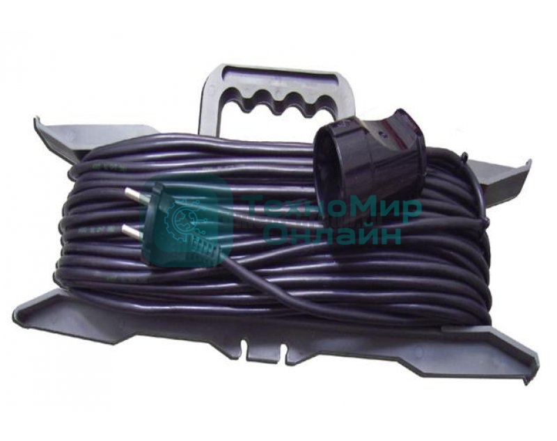 Удлинитель сварочный GLANZEN ER-20-010 силовой 20 м на рамке штепсель-гнездо ПВС 2*2.5 20 м