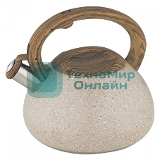 Чайник для плиты ALPENKOK AK-522 нерж.сталь со свистком 3,0л индукционное дно (12)