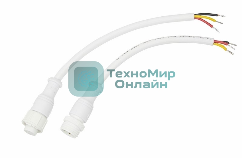 Соединительный кабель Rexant (3pin) герметичный (IP67) 3х0.5мм² белый