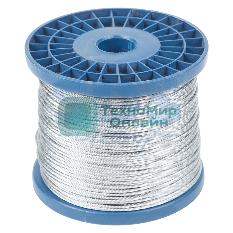 Трос стальной Rexant DIN 3055 (6x7) М3 (бобина 200 м)