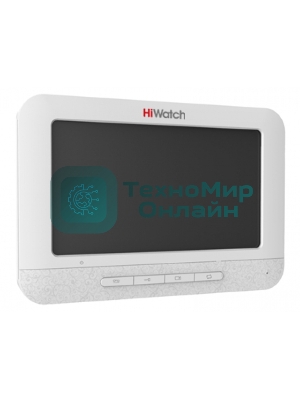 Комплект аналогового видеодомофона HiWatch DS-D100K Антивандальная вызывная панель с камерой разрешением 720 х 576 и ИК-подсветкой до 2м + 7