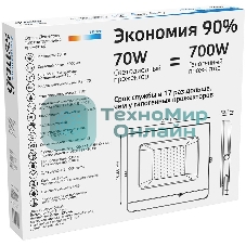 Прожектор светодиодный Gauss LED 70W 4900lm IP65 6500К белый
