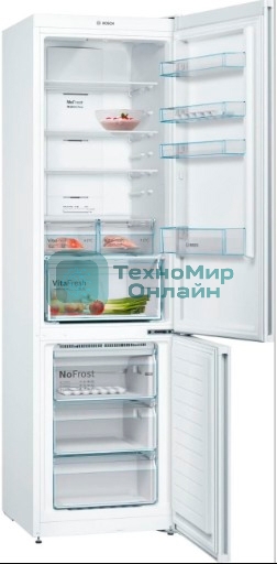 Холодильник Bosch KGN39XW30U белый двухкамерный 290/110л морозилка снизу, No Frost