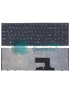 Клавиатура для ноутбука Sony Vaio VPC-EE VPCEE черная с черной рамкой