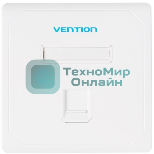 Лицевая панель Vention настенная (тип 86) под модуль Keystone 1 порт Белая