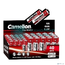 Батарейки Camelion Plus Alkaline COMBO40 (20LR6 + 20LR03-CB, 1.5В) (40 шт. в уп-ке)