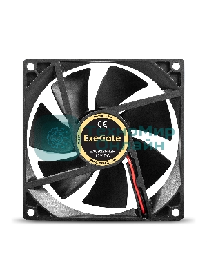 Вентилятор 12В DC ExeGate EX09225H2P (92x92x25 мм, Hydraulic bearing (гидродинамический), 2pin, 2100RPM, 25dBA)