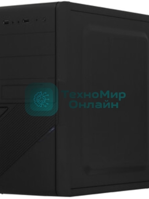 Компьютерный корпус ExeGate EX284019RUS Minitower BA-201 Black, mATX, (AA450, 80мм), 2*USB, Audio