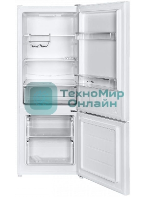 Холодильник Maunfeld MFF144SFW белый глянц. двухкамерный 154/52л морозилка снизу, ручная разморозка