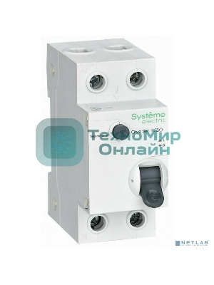 Выключатель автоматический дифференциального тока 2п (1P+N) C 20А 30мА тип AC 4.5кА City9 Set 230В SE C9D34620