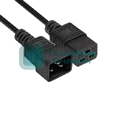 Кабель питания (UPS) ExeGate Special EC20-1,8S (IEC 320 C19->C20, 3*1.5мм2, CCA, черный, 1.8м)