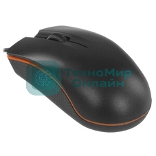 Мышь проводная Qumo Practic Office M90 черный, 1000 dpi, USB, кнопки - 3