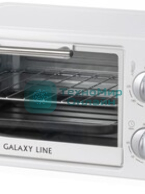 Мини-печь Galaxy Line GL 2626, белый, 10 л, 1000 Вт, таймер на 60 минут, индикатор работы, автоотключение