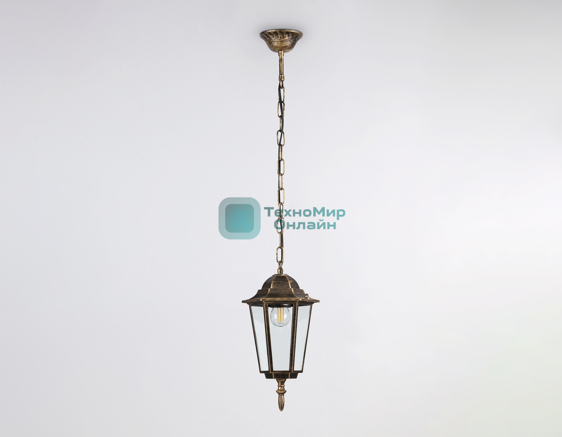 Светильник Ambrella light ST2031 GD/BK/CL золото/черный/прозрачный IP54 E27 max 40W D150*780
