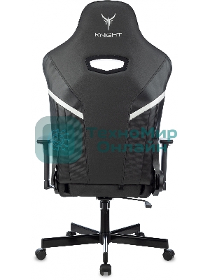 Кресло Knight Thunder 5X черный, экокожа, 120 кг, механизм качания