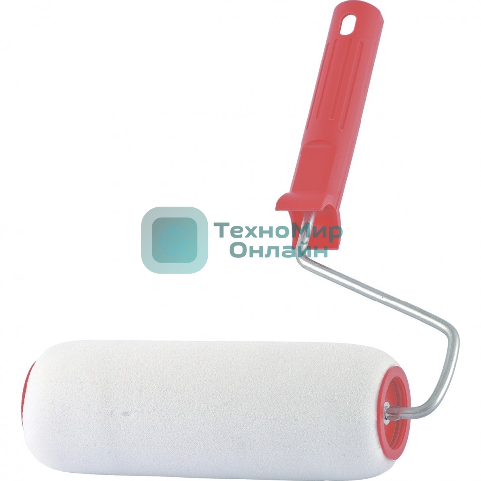 Валик Сибртех Поролон, в сборе, 200 мм, D 48 мм, D ручки 6 мм, крепление шплинтом