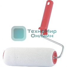 Валик Сибртех Поролон, в сборе, 200 мм, D 48 мм, D ручки 6 мм, крепление шплинтом