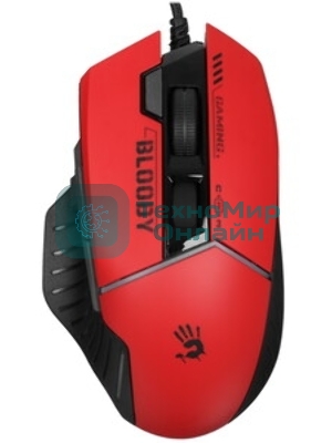 Мышь проводная A4Tech Bloody W95 Max Sports красный/черный оптическая (12000dpi) USB (10but)