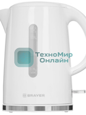 Чайник электрический BRAYER BR6108 1.7 л, 2200 Вт, белый