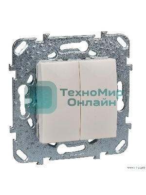 Выключатель Schneider-electric MGU5.211.25ZD UNICA 2-клавишный, сх. 5, бежевый