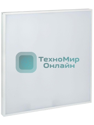 Светильник светодиодный ДВО IEK LDVO0-6575-40-4000-K01 6575 595х595х20мм 40Вт 4000К равномерная засветка опал аналог люм.свет. 4х18 накладных или в потолок Армстронг