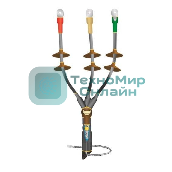 Муфта кабельная концевая наружной установки 10кВ КНТпН 3х(70-120мм) с болтовыми наконечниками Нева-Транс Комплект 22020121