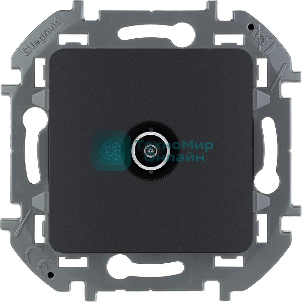 Розетка телевизионная проходная 14 дБ 5-862 мГц антрацит