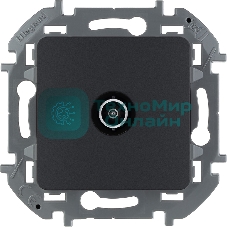 Розетка телевизионная проходная 14 дБ 5-862 мГц антрацит