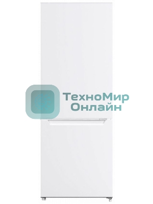 Холодильник Maunfeld MFF144SFW белый глянц. двухкамерный 154/52л морозилка снизу, ручная разморозка