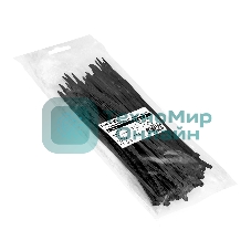 Стяжка (хомут) нейлоновая ExeGate CV66-200x4.8B (нейлон 6.6, 200x4.8 мм, неоткрывающаяся, halogen free, -40°C - +85°C, черная, 100 шт)