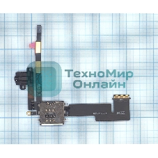 Шлейф аудио разъема с коннектором Sim карты для планшета Apple iPad 2