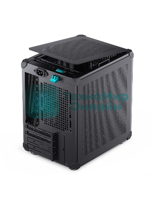 Компьютерный корпус JONSBO C6-ITX Black ITX без БП, боковая панель из закаленного стекла, mini-ITX, черный