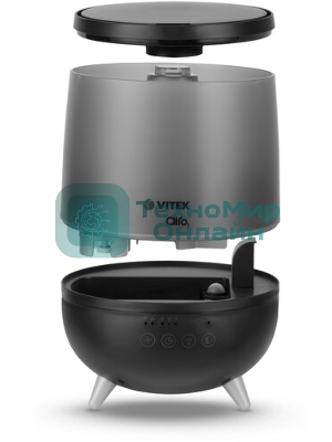 Увлажнитель воздуха Vitek VT-2356 Midnight черный, 15 м², 2 л, ультразвуковой, верхний залив воды