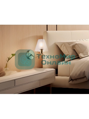 Настенный светильник Ambrella light LH57095 BS/FR латунь/белый матовый E14 max 40W 230*140*200