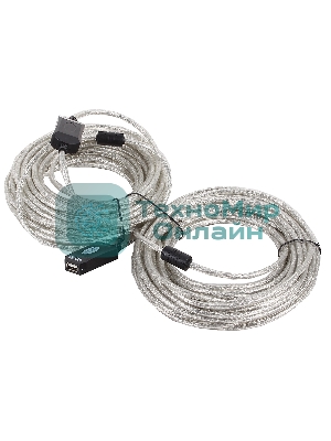 Кабель-адаптер VCOM VUS7049-20M USB2.0-repeater, удлинительный активный <Am-->Af 20м