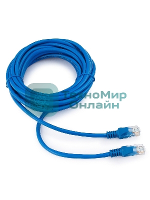 Патч-корд UTP Cablexpert cat.5e, 5м, литой, многожильный, синий