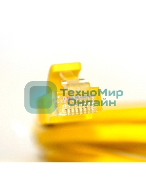 Патч-корд Greenconnect UTP прямой ethernet 0.5m cat.5е, RJ45, литой (Желтый) (GCR-LNC02-0.5m)