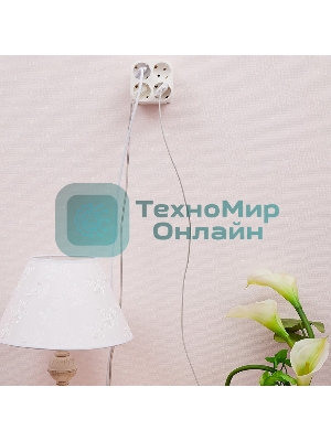 Четверник электрический Rexant 16 А с заземлением белый