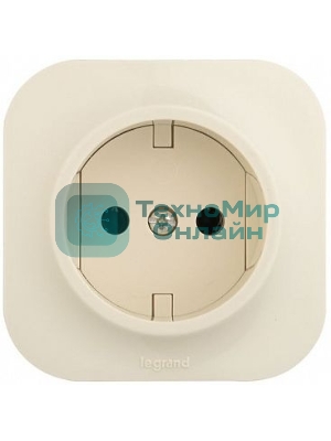 Розетка Legrand 782241 с заземлением без шторок (Слоновая кость)