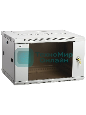 Шкаф ITK LINEA W 12U 600x600 мм дверь стекло, RAL7035