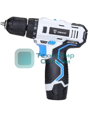 Дрель-шуруповерт Deko GCD12DU3, 12 В, 1.5 Ач, 32 Нм, щеточный