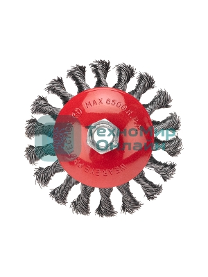 Щетка коническая для УШМ Kranz плетеные пучки стальной проволоки 115 М14