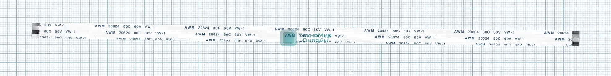 Шлейф универсальный 16pin, шаг 0.5 мм, длина 30 см