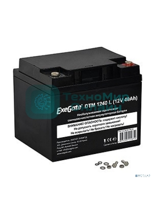 Батарея для ИБП ExeGate EX282977RUS DTM 1240 L (12V 40Ah), клеммы под болт М5