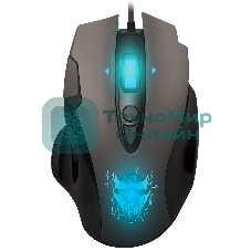 Мышь проводная Qumo Devastator M12 серый, 3200 dpi, USB, кнопки - 8